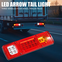 Feu arrière LED 12V 24V pour camion, voiture, remorque – Clignotant rouge et jaune, feu stop, feu de position