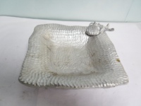 Accesorios de decoración para mesa de cena de tendencia superior, nuevo diseño Chapado en plata, servidor de frutas personalizado, tazón de Metal de latón, proveedor de India