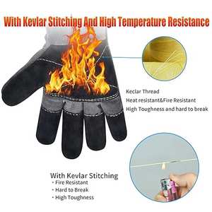 Guantes de soldadura de cuero resistente para corte de arco y plasma Guantes de soldadura transpirables con forro absorbente de sudor - Product Image 4