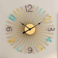 Horloge fantaisie de style floral Arts muraux Horloge murale artisanale en métal de luxe en gros Salon Chambre à coucher Horloge murale artisanale décorative Vente