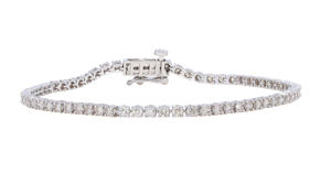 Asequible Moissanite Glamour 1.00Ct Ronda Moissanite Tennis Pulsera en plata esterlina Venta al por mayor OEM - Product Image 2