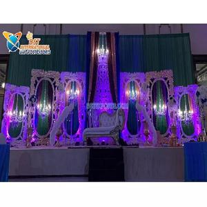 กรอบฉากหลังเวทีงานแต่งงานของ Grand Indian,เฟรมฉากหลังเวทีสีขาวสำหรับตกแต่งงานแต่งงาน FRP - Product Image 1