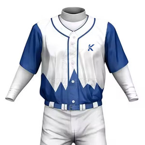 Maillots de sport légers et personnalisables pour hommes, séchage rapide, nouveau modèle, ensembles uniformes imprimés pour baseball et softball, en polyester, en promotion - Product Image 6
