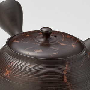 Théière en céramique à fleurs de cerisier, style japonais, poignée latérale, Kyusu avec couvercle, design Wabi Sabi pour le thé vert - Product Image 2