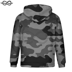 Sudadera con capucha de camuflaje para hombre, jersey de manga larga con bolsillo frontal, suéter activo para entrenamiento de gimnasio, jersey básico ajustado de invierno - Product Image 6