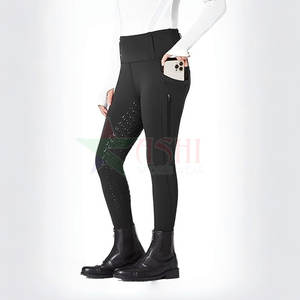 Private Label Women's Riding <b>Leggings</b> Spandex/Polyester Waterproof Windproof Horse Riding Pants Bulk Supply <b>Equestrian</b> Wear - Product Image 6