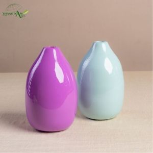 Vase de table en bambou Art Déco, forme en spirale, écologique et décoratif, couleur silencieuse - Product Image 5