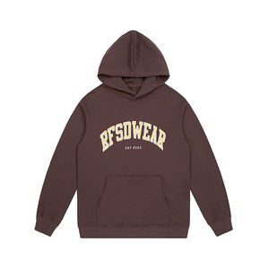 Nouveau Hoodie Unisexe Automne Hiver 410 grammes 100% Coton Polaire avec Applique Brodée Unie et Techniques de Lavage à l'Acide Coupe Classique - Product Image 3