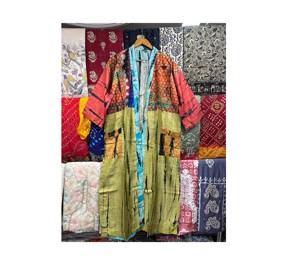 Vestido de talla grande con tinte de corbata, vestido Kimono teñido a mano, vestido largo suelto, ropa con tinte de corbata, albornoz, ropa de salón, Kimono con tinte de corbata - Product Image 1