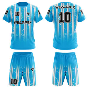 Ventes en gros d'usine, uniformes d'équipe de football personnalisés de haute qualité, maillot de football bleu et blanc, maillot de football pour jeunes, maillot de football pour hommes - Product Image 1