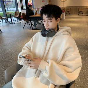 Sudadera con capucha de peso pesado para hombre, ropa de abrigo informal de marca japonesa a la moda para primavera y otoño, sudadera para estudiantes masculinos - Product Image 5