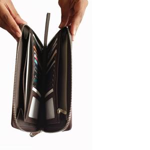 High Quality Latest Design Soft PU Leather Brown Long Travel <b>Wallet</b> with Multiple Card Slots Purse <b>RFID</b> protection - Product Image 3