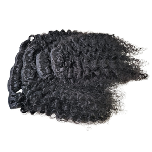Extensiones de cabello humano con clip, rizado, negro, Remy, cabello indonesio, puntas completas, de una sola capa. - Product Image 2