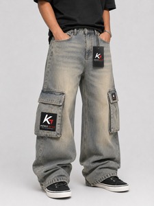 Pantalones Cargo Casuales para Hombre, 100% Algodón, Alta Calidad, Transpirables, Ligeros, con Cierre de Cremallera y Múltiples Bolsillos, Venta al Por Mayor - Product Image 5
