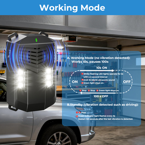 Répulsif <span class=keywords><strong>anti</strong></span>-rongeurs pour <span class=keywords><strong>voiture</strong></span> certifié BSCI EPA, modèle CR05 amélioré, pour dessous de capot, avec démarrage/arrêt intelligent et couvercle de batterie <span class=keywords><strong>anti</strong></span>-perte - Product Image 4