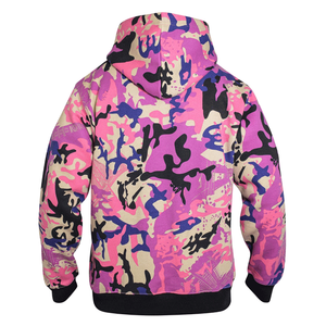2025 nuevo diseño Baby Pink Camo Fleece Hoodie sudadera de manga larga pulóver con capucha en S/M/L/XL invierno estampado sólido - Product Image 3