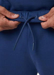 Pantalones de deporte al aire libre ajustados para hombre de diseño personalizado, pantalones largos informales de algodón para correr con cordón de grosor ligero - Product Image 3