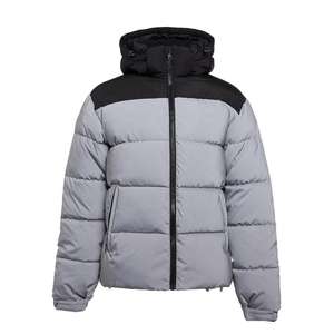Manteaux d'hiver chauds à bulles pour hommes imprimés sur mesure par OEM Veste polaire Veste polaire noire pour hommes - Product Image 1