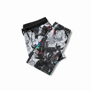 Pantalones Cortos de Malla para Hombre al por Mayor, Transpirables, OEM, con Estampado de Guerrero Samurái, Arte de la Cultura Japonesa, Pantalones Cortos de Hip Hop de Verano - Product Image 5