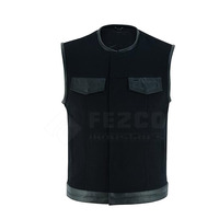 Vêtement de mode Hiver 2025 Gilet en cuir pour homme décontracté à col en V avec boutons recouverts, respirant, personnalisé, haute qualité, vêtement d'extérieur
