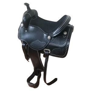 Sillín occidental de cuero inglés Sillín cómodo de placer para montar en senderos por exportadores Calidad asegurada y material de cuero elegante - Product Image 1