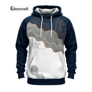 Pull à capuche imprimé décontracté pour hommes, vêtements d'hiver chauds et légers avec tissu en coton mélangé doux et durable, style urbain et confortable - Product Image 4