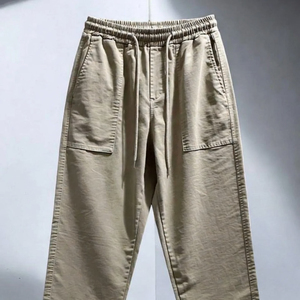 Men's Casual Stylish Mid Waist Customized Color Remi Cotton Straight Loose Fit Eco-Friendly Anti-Wrinkle Summer Colored - Product Image 2