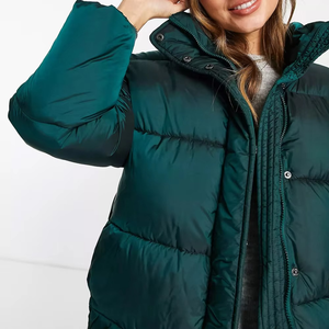 Nouveau prix de gros Collection hiver Vestes bouffantes à pression pour femmes Veste en jean surdimensionnée pour femmes Fabricant Blouson aviateur - Product Image 5