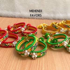 Nueva llegada 2024 diseñador Meenakari Ganey patrón de pavo real brazaletes multicolores con trabajo Moti para boda, Barat , Sangeet Wear - Product Image 2