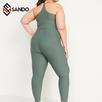Ensemble de yoga et de sport pour femmes grandes tailles, personnalisé, en tissu intelligent écologique, séchage rapide, soutien-gorge et short de fitness