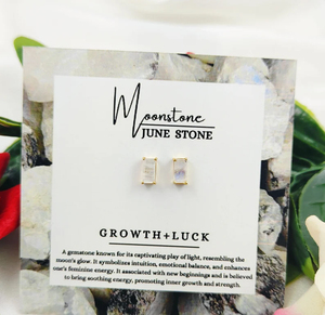 ต่างหูแบบกระดุมลายพระจันทร์สีรุ้ง8x4มม. ทรง Baguette ตัดสีทอง18K 925ง่ามสีเงินสเตอร์ลิงต่างหูแบบอินเทรนด์ - Product Image 2