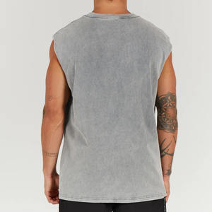 Débardeur Homme Coupe Oversize Effet Délavé Respirant 100% Coton Tricoté Streetwear Conforme aux Normes de Taille et de Poids - Product Image 3