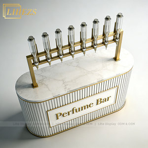 Barra de Perfumes Móvil de Lujo, Estación Dispensadora de Fragancias Portátil de 8 Cabezas, Kiosco de Perfumes Rodante Personalizado - Product Image 4