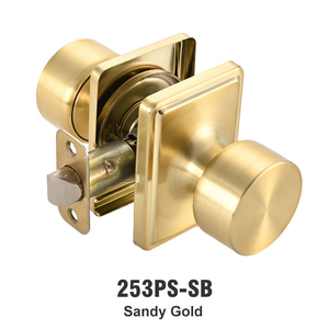 Ensemble de poignées de <span class=keywords><strong>porte</strong></span> carrées universelles en noir mat, en acier inoxydable, avec couvercle rectangulaire, serrure sphérique pour portes de salle de bain - Product Image 4