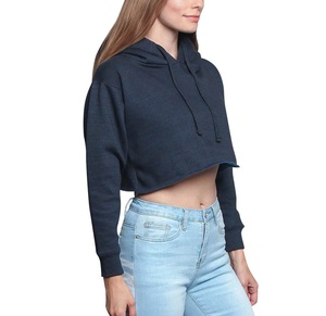 เสื้อฮู้ดครอปท็อปสำหรับผู้หญิง รุ่นปี 2025 ผ้าฝ้ายฟลีซ 100% ระบายอากาศได้ดี พร้อมลายปัก 3 มิติ และตราสัญลักษณ์ สำหรับฤดูใบไม้ผลิและฤดูใบไม้ร่วง - Product Image 1