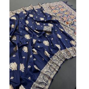 Sari en soie douce Zari, directement de l'usine, pour mariages, festivals, fêtes et occasions spéciales, disponible au prix d'usine - Product Image 1