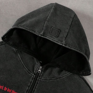 Sweat à capuche personnalisé 100% coton épais, surdimensionné, respirant, écologique, lourd, thermique, streetwear imprimé, automne - Product Image 4