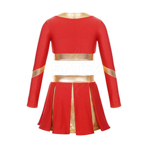 |   Tenue de cheerleading avec logo personnalisé |   Fabricant pour les compétitions d'équipes scolaires et la vente en gros OEM ODM Ensemble d'uniformes de cheerleading pour filles - Product Image 4