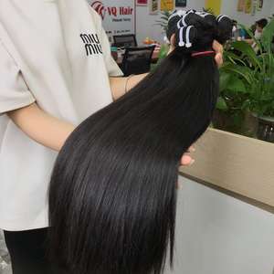 Extensiones de cabello humano vietnamita recto Natural Frontal de trama Genius Super doble dibujado cutícula cruda alineada sin piojos sin desprendimiento - Product Image 1