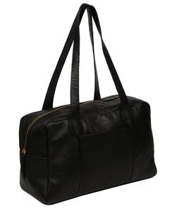 Petit sac de voyage de luxe noir en cuir, sac de cabine sous siège, sac de sport, sac à main, sac de transport personnel, doublure polyester, USA - Product Image 2