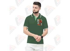 Signature Men's Striped for Polo T-Shirt Transpirable Elegante Ecológico Denim Batik Telas de pana para el verano Chic Apliques - Product Image 4