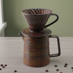 Juego de Cafetera y Filtro de Porcelana Duradero de Primera Calidad Multiusos 3461001SETS-0.4 para Amantes del Café - Product Image 2