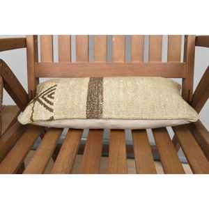 Beige Kilim Wool Pillow 8x16 Inch Luxury Rustic Decorative Pillow Floral Vintage <b>Fluffy</b> Portable Woven Technique for <b>Bedding</b> - Product Image 4