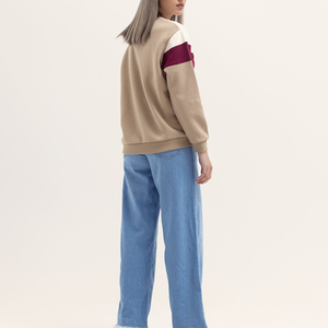 Sweatshirts d'hiver pour femmes en gros, respirants, couleur unique, look classique, logo sur le devant, prix de gros - Product Image 4