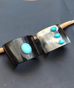 Bracelets en corne de buffle naturelle, fabrication artisanale de bijoux en corne de buffle, de f s international - Product Image 1