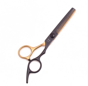 Ensemble de ciseaux à cheveux en acier inoxydable japonais de 6 pouces, outil de coiffure, ciseaux à effiler en or noir de qualité pour salon de coiffure - Product Image 5