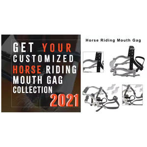 Brocas de mordaza de Carreras de Caballos de acero inoxidable de primera calidad, broca giratoria para mejillas sueltas con boca Mullen, ganchos y cadena de bordillo - Product Image 3