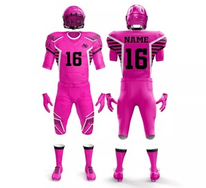 Uniformes de Fútbol Americano Personalizados al por Mayor, Baratos, Unisex para Adultos, Jersey de Manga Corta, Transpirable, de Secado Rápido, 100% - Product Image 4