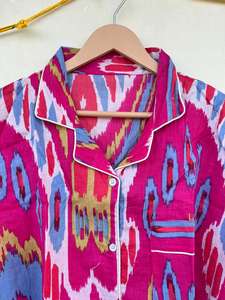 ชุดกลางคืนผ้าคอตตอนเนื้อเรียบพิมพ์ลายดอกไม้สุดพิเศษของผู้หญิงชุดสวมใส่สบายหรูหราสำหรับฤดูใบไม้ผลิฤดูร้อนฤดูใบไม้ร่วง - Product Image 3