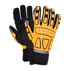 Guantes de Trabajo de Seguridad de Cuero de Alta Calidad, Forro Anticorte HPPE, Respaldo de Goma, Protección Contra Impactos en Campos Petroleros - Product Image 2